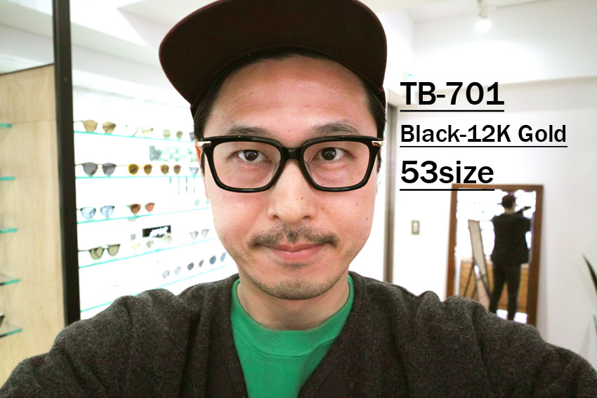 【THOM BROWNE】TB-701-A ブラック12Kゴールド（未使用）