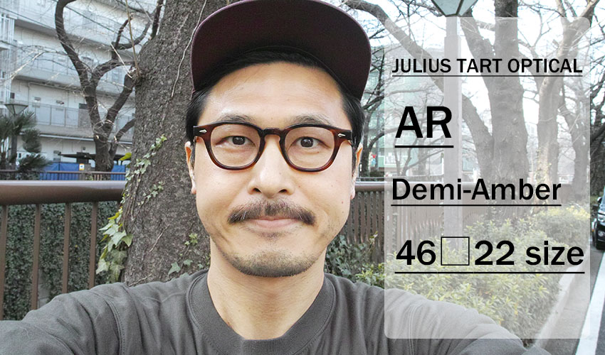 JULIUS TART OPTICAL / AR / bridge : 24mm / Demi-Amber / 46-22 size
