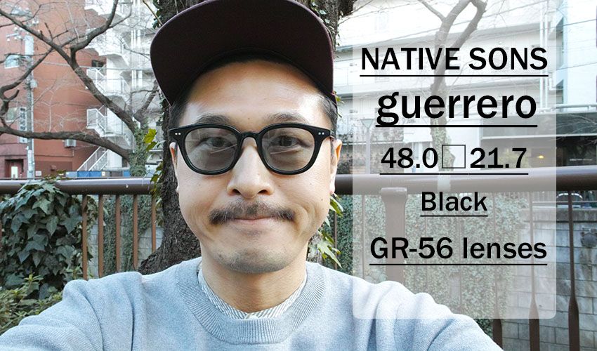 NATIVE SONS / GUERRERO / Black / GR-56 lenses / 48 size