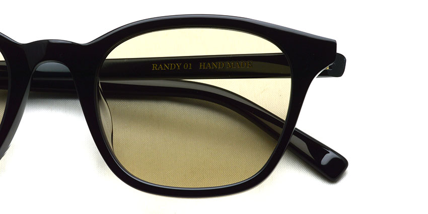 A.D.S.R. / RANDY 01(b) / SHINY BLACK - Lt.Brown Flat lenses