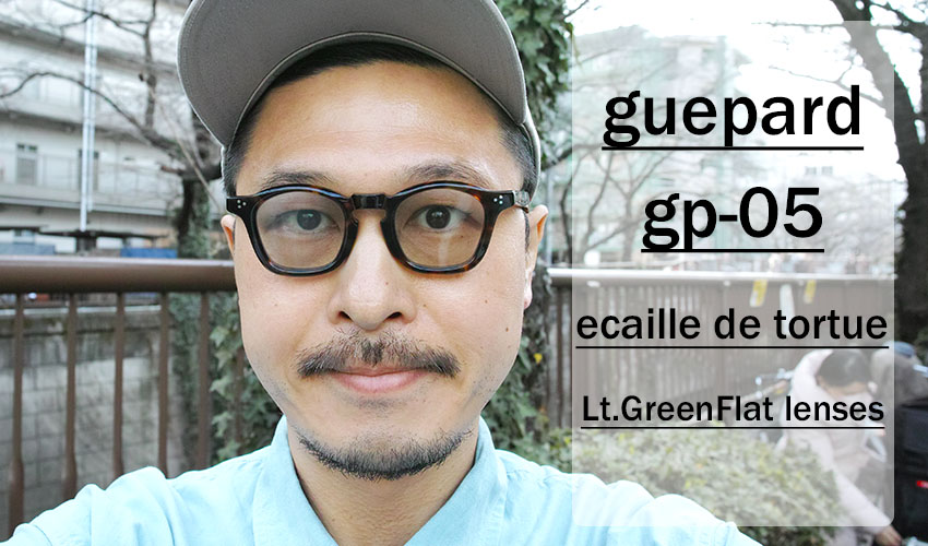 guepard / gp-05 / ecaille de tortue / Light Green Flat Lenses