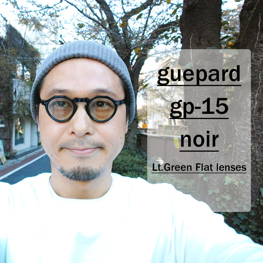 guepard / gp-15 / noir / Light Green Flat Lenses 