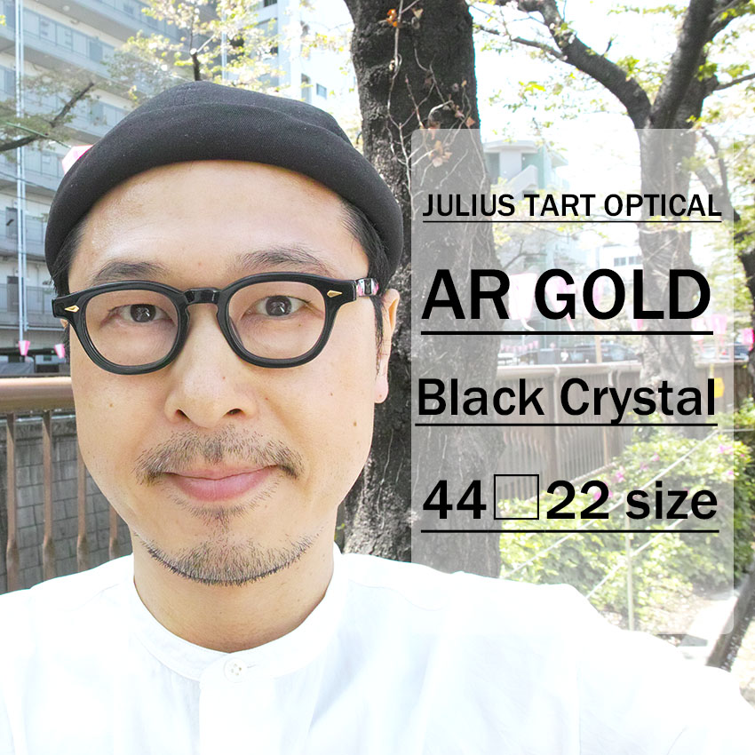 JULIUS TART OPTICAL / AR GOLD / Black Crystal / 44-22 size